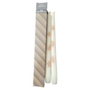 Avon‎ Vintage 1986 Heart Taper Candles (2) 10 inches Original Box